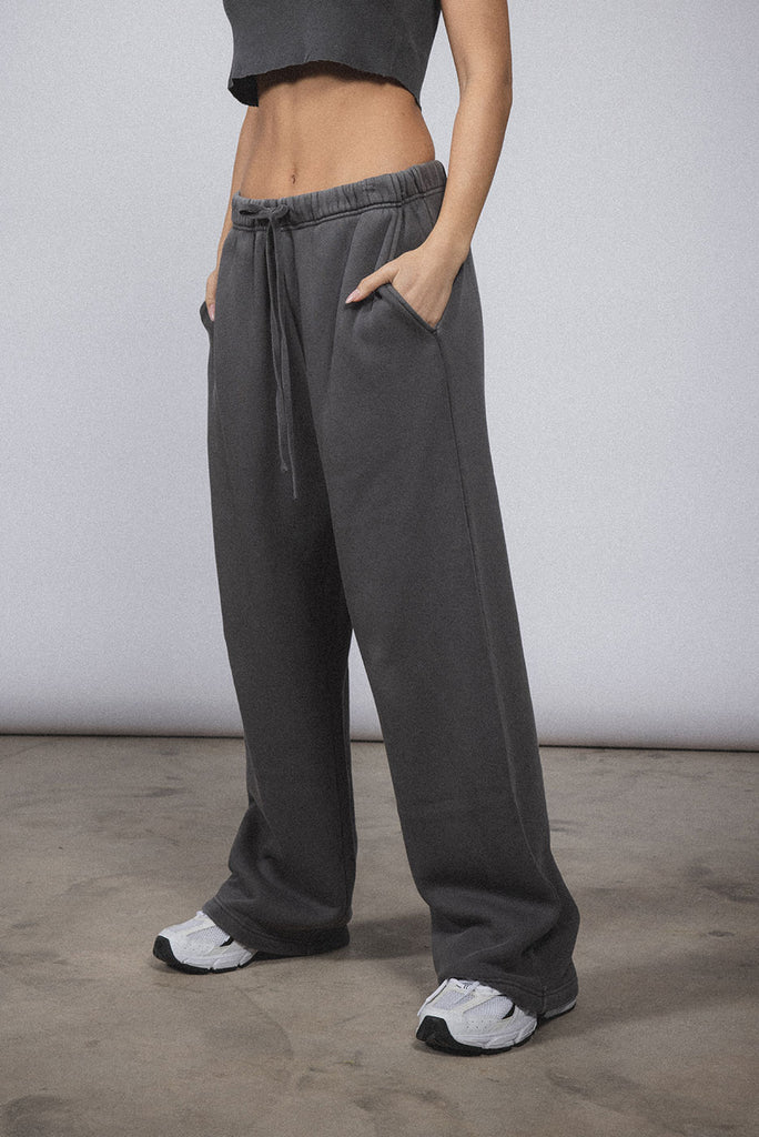 VINTAGE GREY STRAIGHT LEG SWEATPANTS