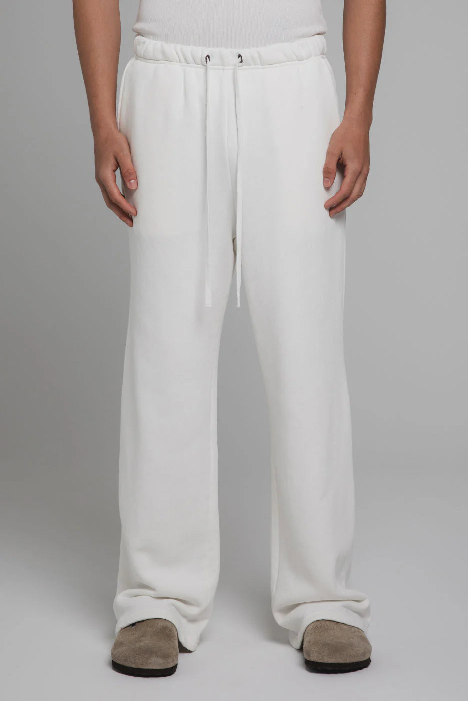 VINTAGE WHITE STRAIGHT LEG SWEATPANTS